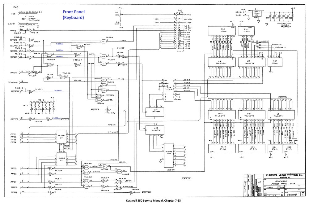 Schematic Front Panel Board, 2 sheets - Sheet 2